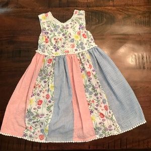 Girls Mixed Print Summer Dress - sz 6